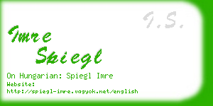 imre spiegl business card